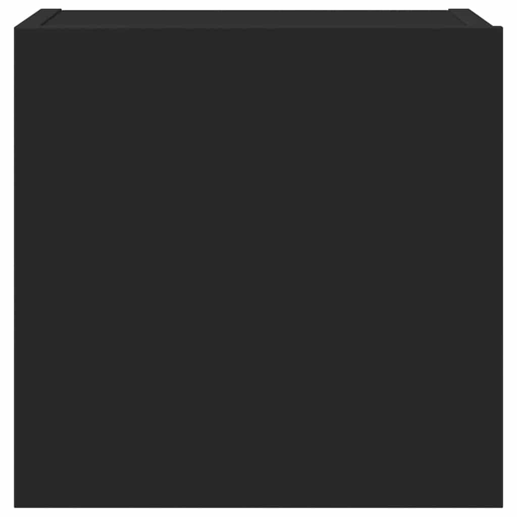 4 Piece TV Cabinet Set Black Engineered Wood