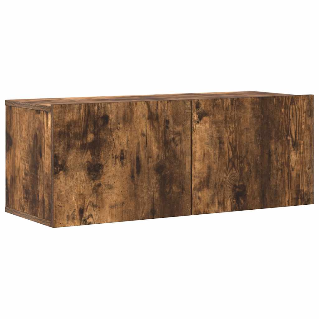 4 Piece TV Cabinet Set Smoked Oak Engineered Wood