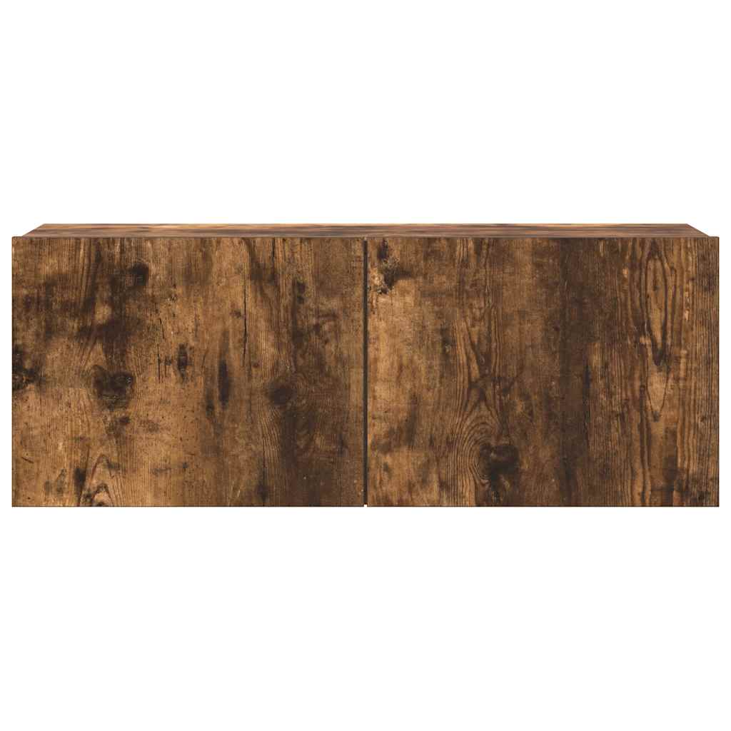 4 Piece TV Cabinet Set Smoked Oak Engineered Wood