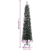 Artificial Slim Christmas Tree with Stand Green 240 cm PVC