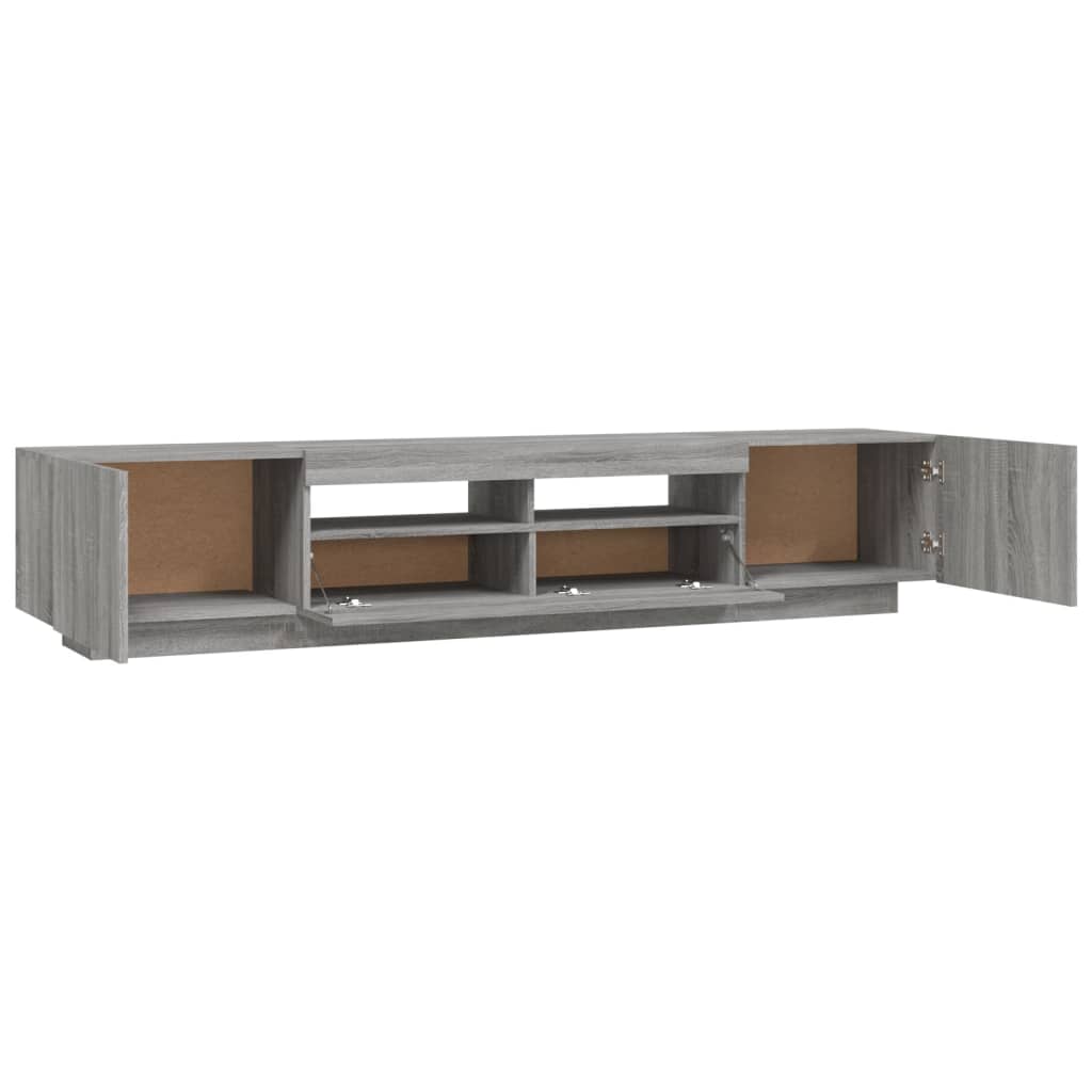 2 Piece TV Cabinet Set with LED Lights Grey Sonoma Engineered Wood