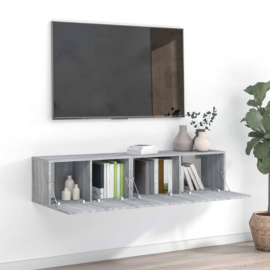 2 Piece TV Cabinet Set Grey Sonoma Engineered Wood