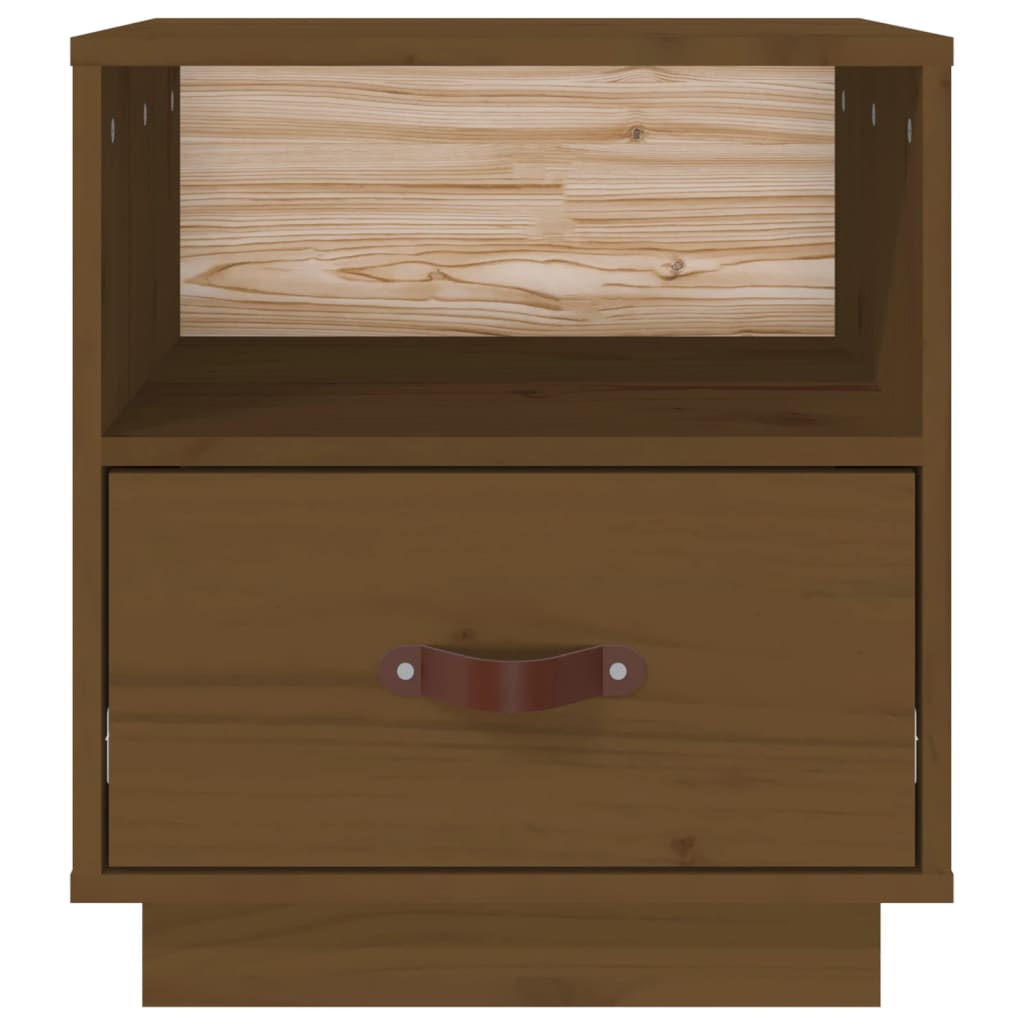 Bedside Cabinet Honey Brown 40x34x45 cm Solid Wood Pine