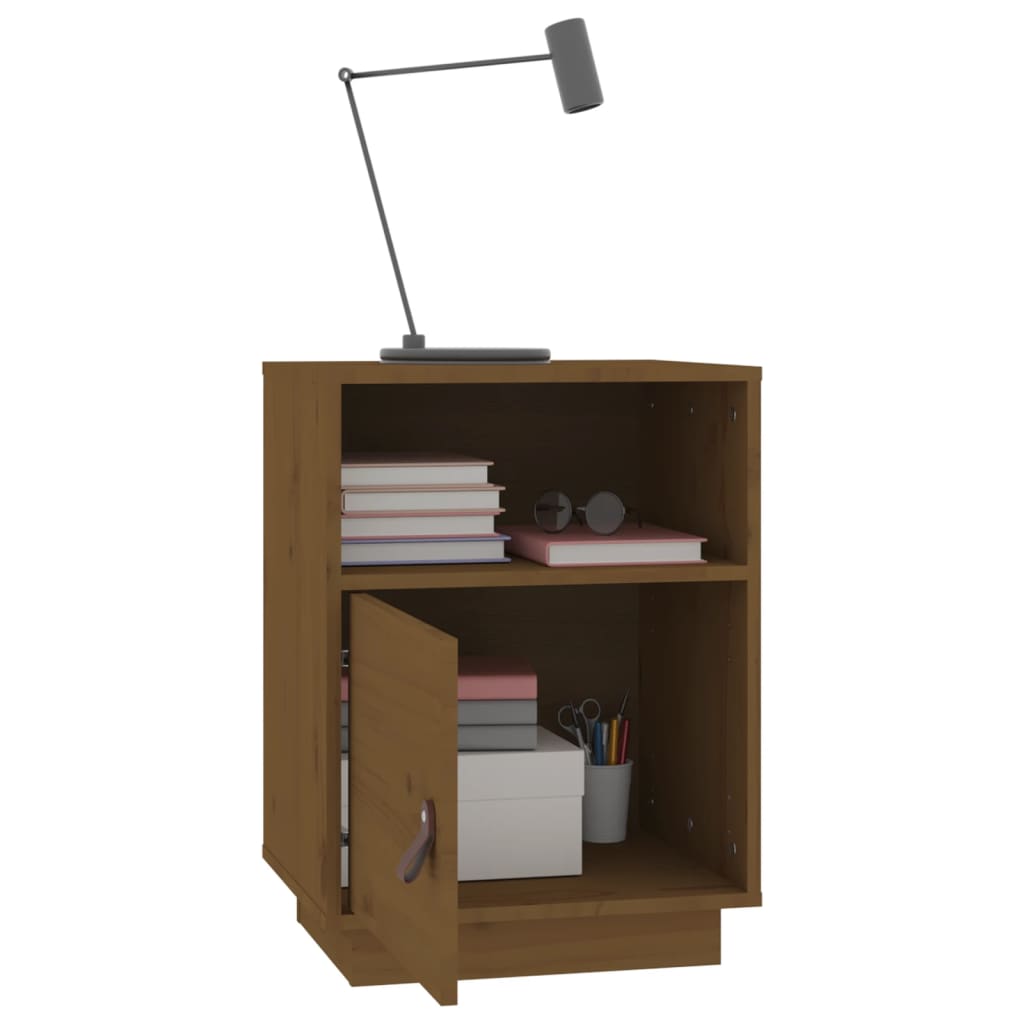 Bedside Cabinet Honey Brown 40x34x55 cm Solid Wood Pine