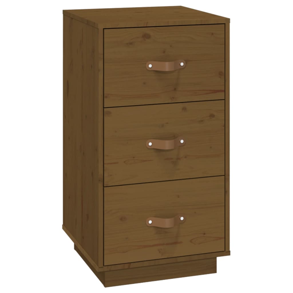 Bedside Cabinet Honey Brown 40x40x75 cm Solid Wood Pine