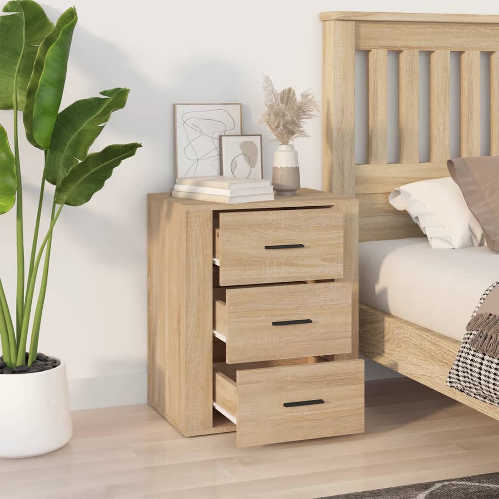 Bedside Cabinet Sonoma Oak 50x36x60 cm Engineered Wood