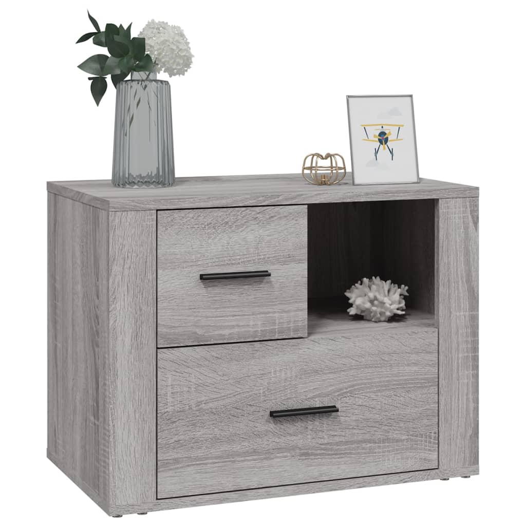 Bedside Cabinet Grey Sonoma 60x36x45 cm Engineered Wood