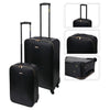 ProWorld 2 Piece Suitcase Set Croco Design Black