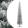 Slim Christmas Tree with Stand and Flocked Snow 300 cm PVC