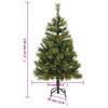 Artificial Hinged Christmas Tree with Cones 120 cm