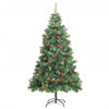 Artificial Hinged Christmas Tree with Cones and Berries 210 cm