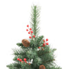 Artificial Hinged Christmas Tree with Cones and Berries 210 cm