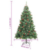 Artificial Hinged Christmas Tree with Cones and Berries 210 cm