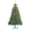 Artificial Hinged Christmas Tree with Cones and Berries 240 cm