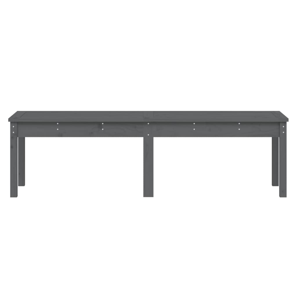 2-Seater Garden Bench Grey 159.5x44x45 cm Solid Wood Pine