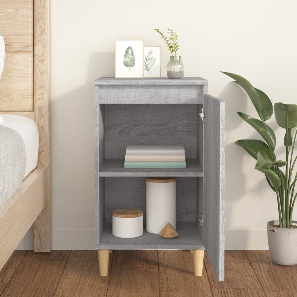 Bedside Cabinet Grey Sonoma 40x35x70 cm Engineered Wood