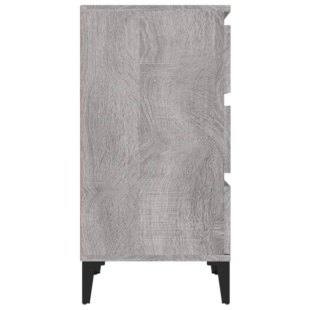 Bedside Cabinet Grey Sonoma 40x35x70 cm Engineered Wood