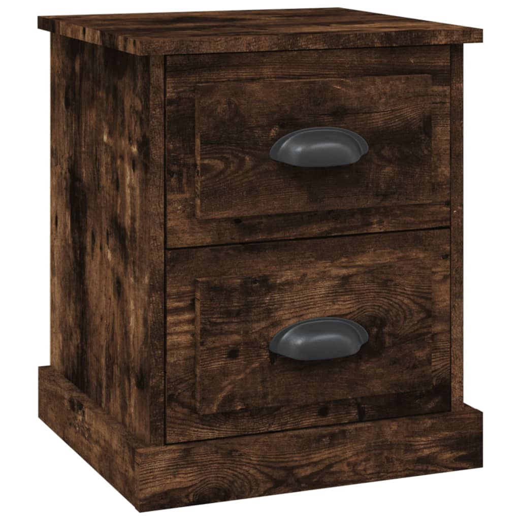 Bedside Cabinet Smoked Oak 39x39x47.5 cm Engineered Wood