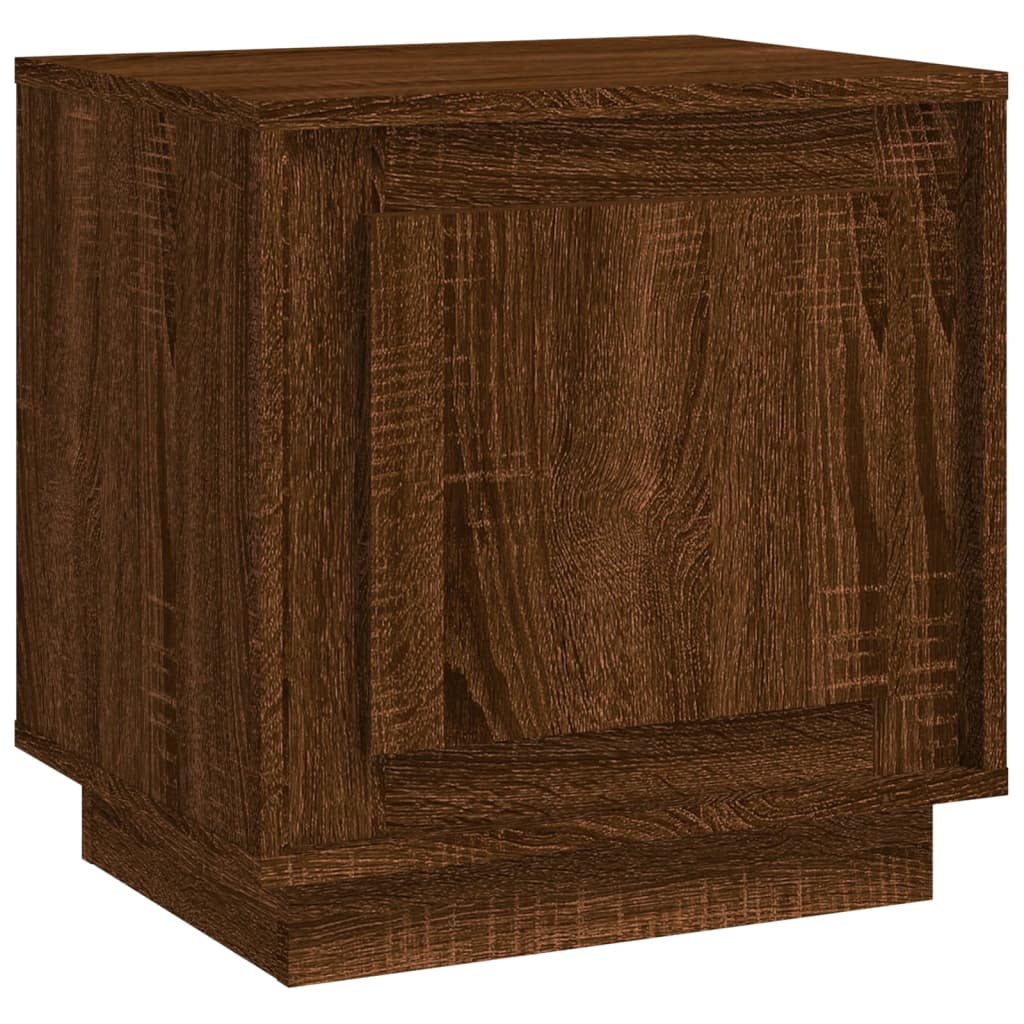 Bedside Cabinet Brown Oak 44x35x45 cm Engineered Wood