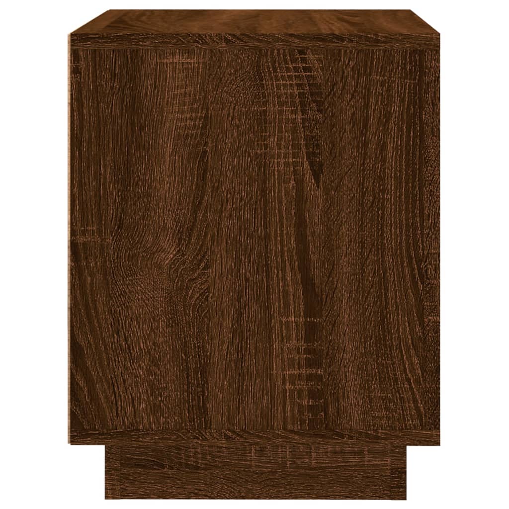 Bedside Cabinet Brown Oak 44x35x45 cm Engineered Wood