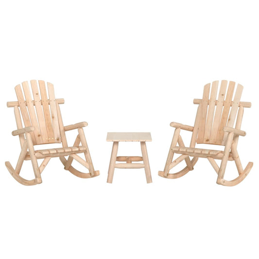 3 Piece Garden Lounge Set Solid Wood Spruce
