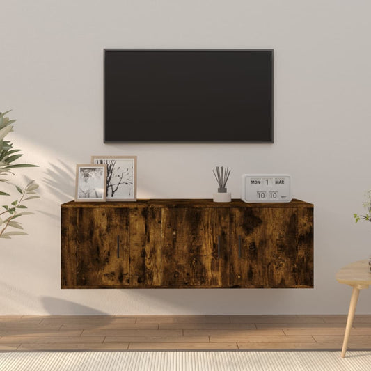2 Piece TV Cabinet Set Smoked Oak Engineered Wood