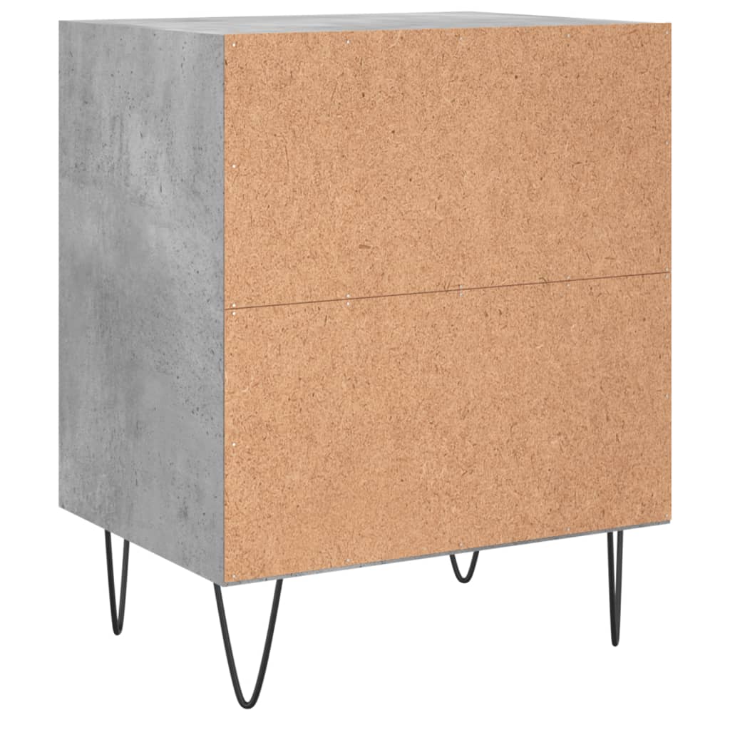 Bedside Cabinets 2 pcs Concrete Grey 40x30x50 cm Engineered Wood