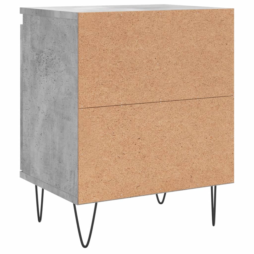 Bedside Cabinets 2 pcs Concrete Grey 40x30x50 cm Engineered Wood