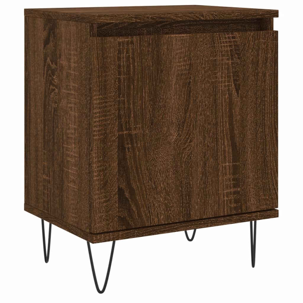 Bedside Cabinet Brown Oak 40x30x50 cm Engineered Wood