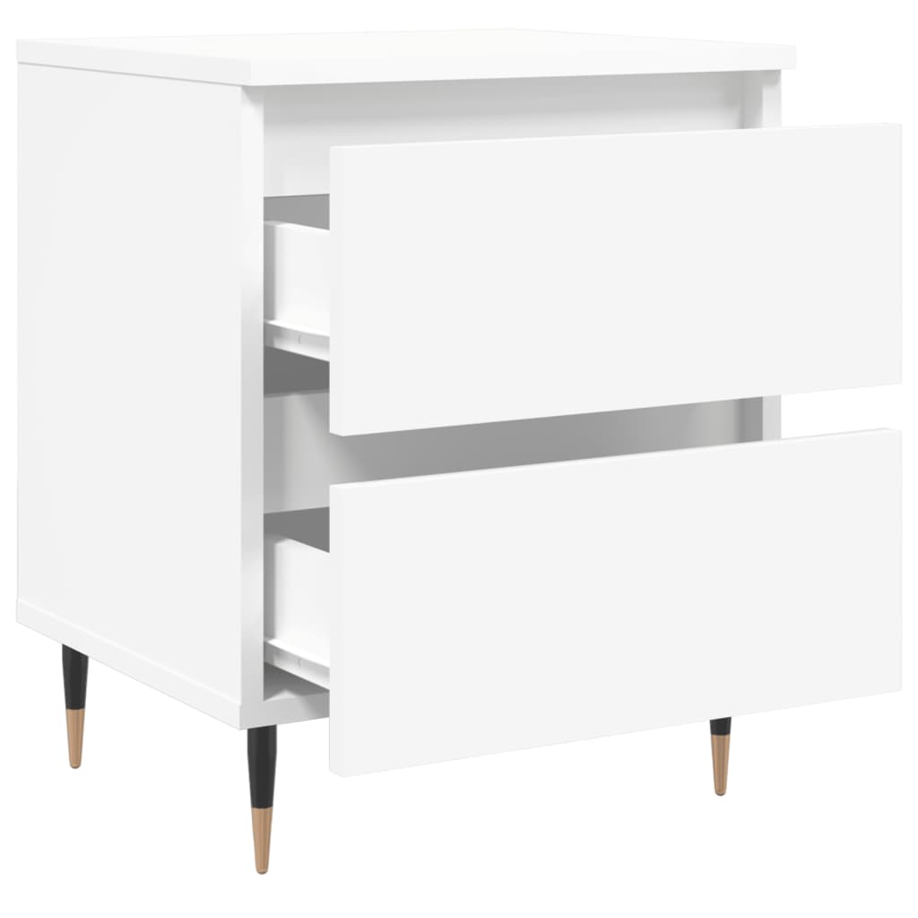 Bedside Cabinet White 40x35x50 cm Engineered Wood
