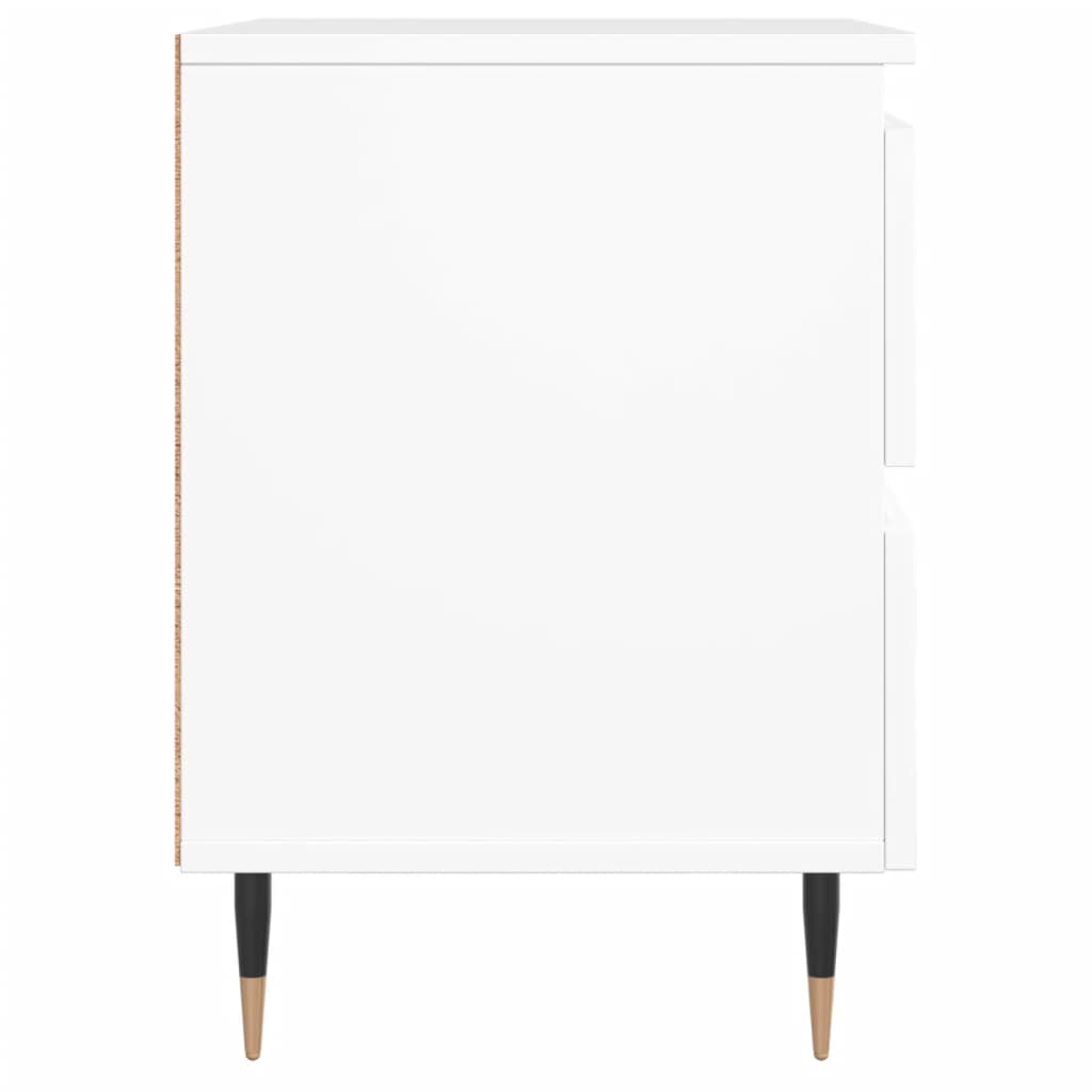 Bedside Cabinet White 40x35x50 cm Engineered Wood