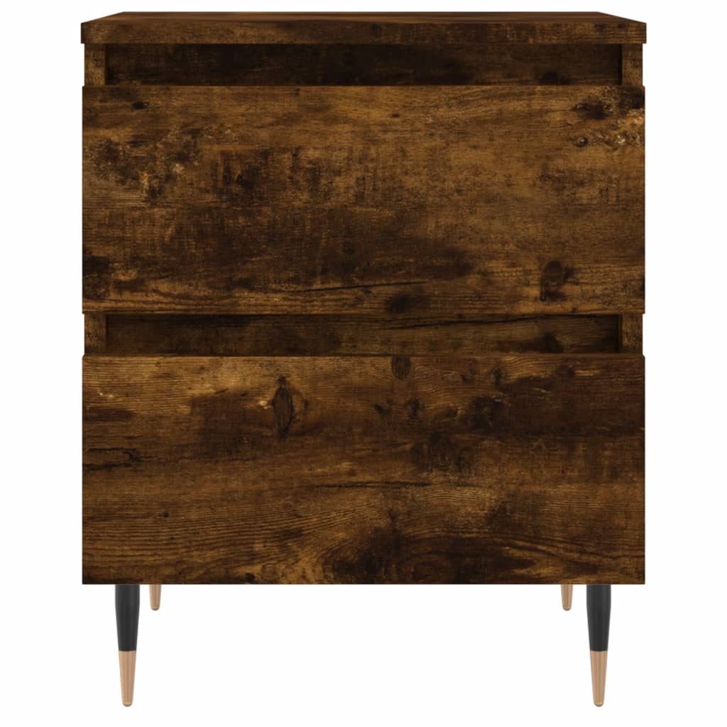 Bedside Cabinet Smoked Oak 40x35x50 cm Engineered Wood