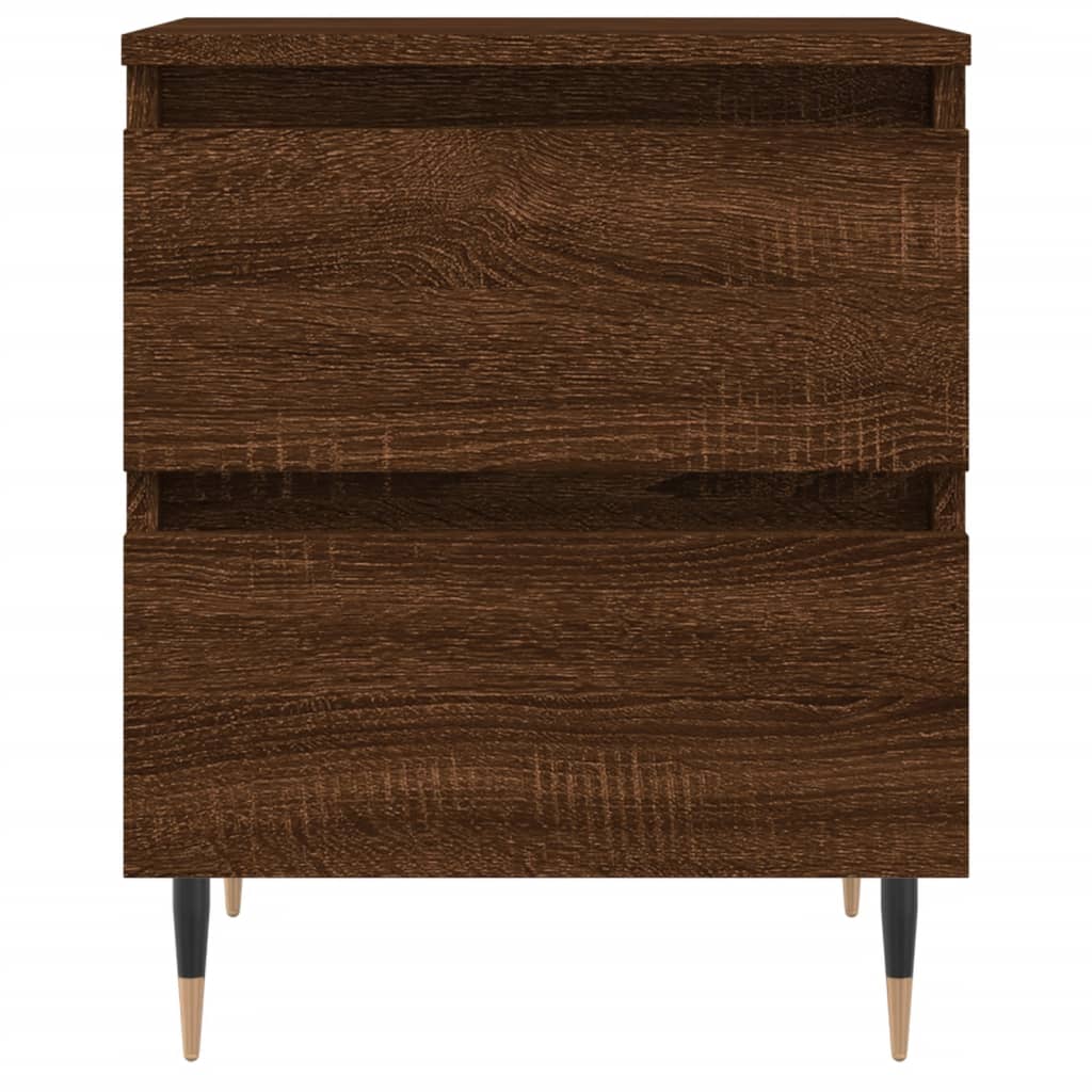 Bedside Cabinet Brown Oak 40x35x50 cm Engineered Wood
