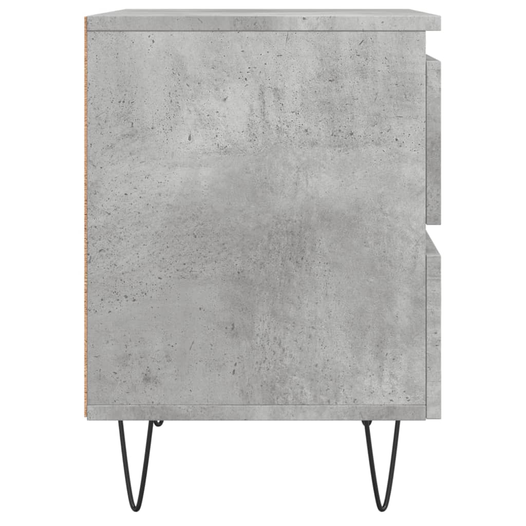 Bedside Cabinet Concrete Grey 40x35x50 cm Engineered Wood