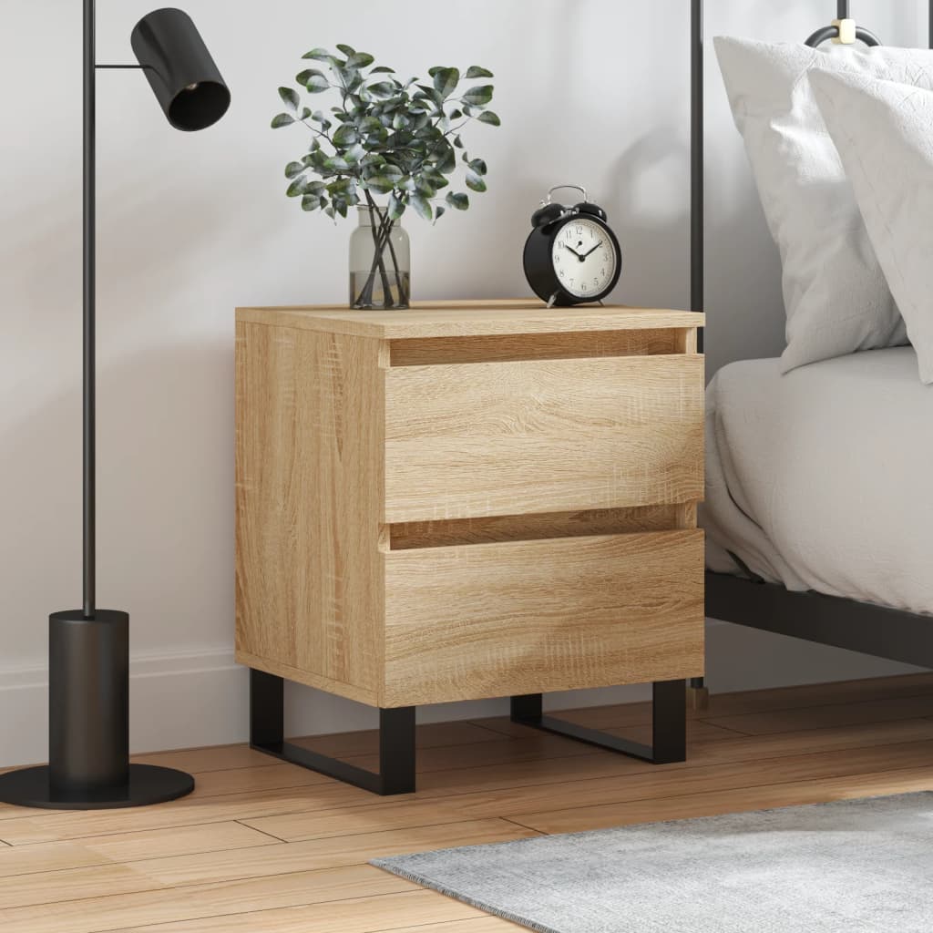 Bedside Cabinet Sonoma Oak 40x35x50 cm Engineered Wood