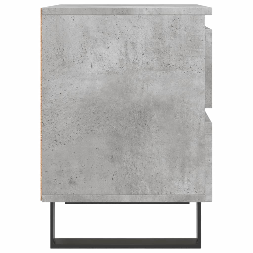 Bedside Cabinet Concrete Grey 40x35x50 cm Engineered Wood