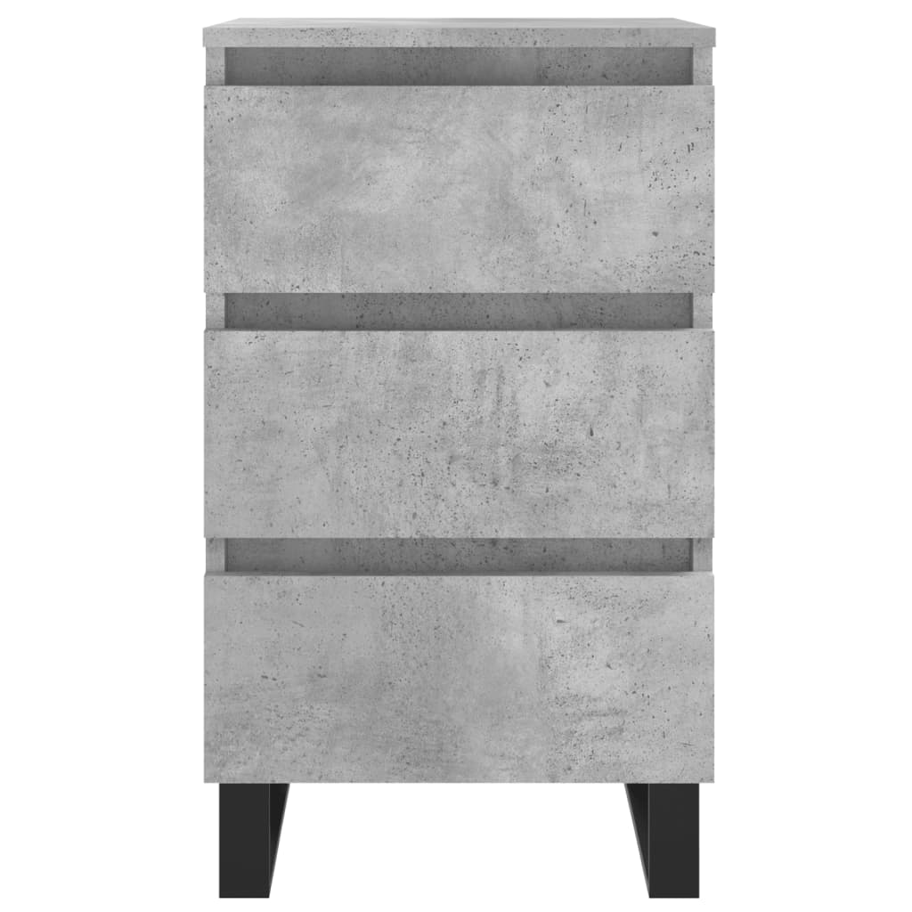 Bedside Cabinets 2 pcs Concrete Grey 40x35x69 cm Engineered Wood