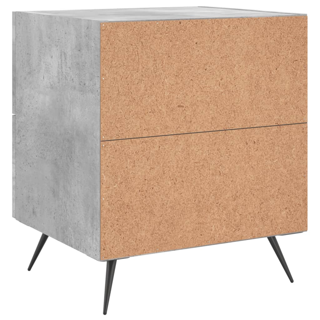 Bedside Cabinets 2 pcs Concrete Grey 40x35x47.5 cm Engineered Wood
