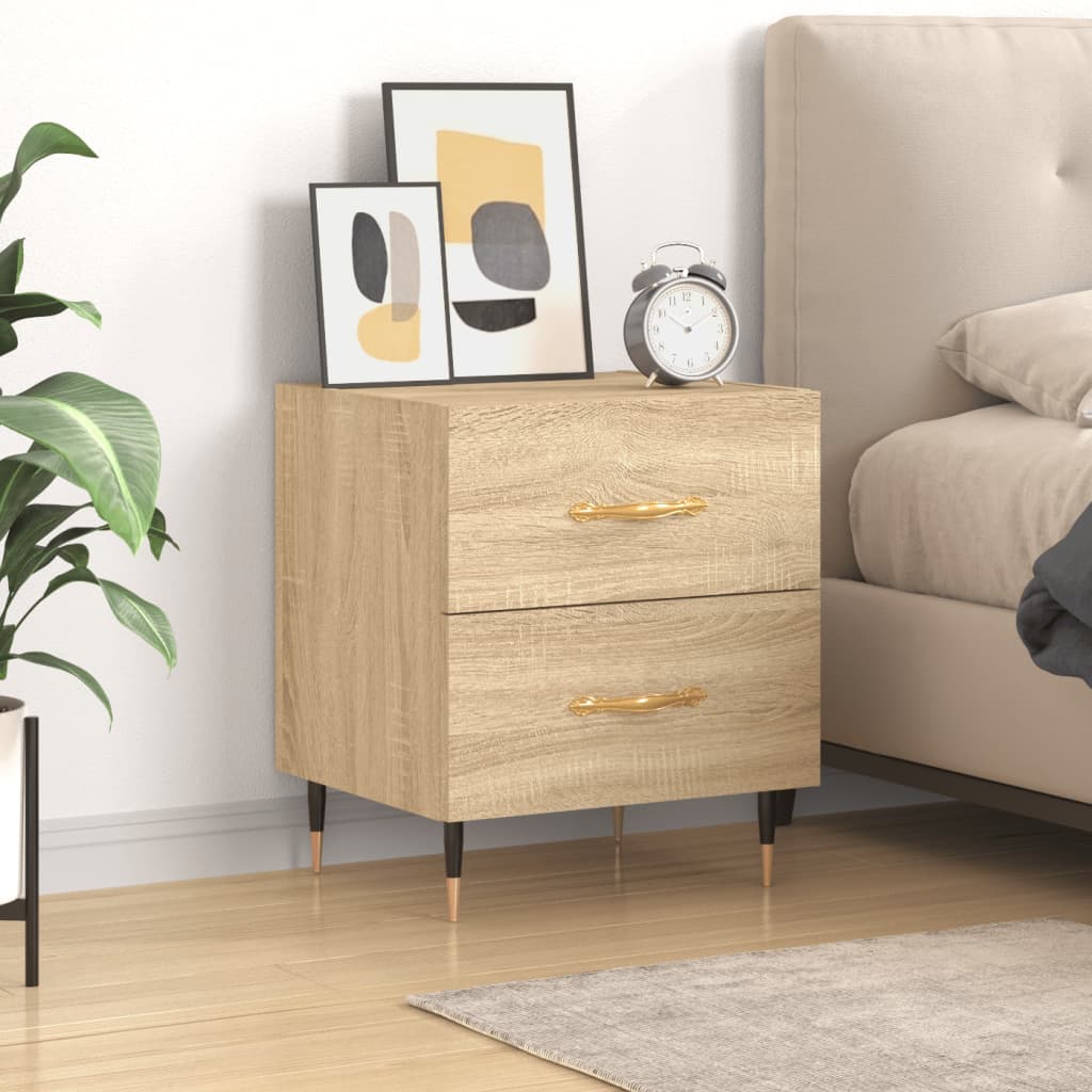 Bedside Cabinet Sonoma Oak 40x35x47.5 cm Engineered Wood