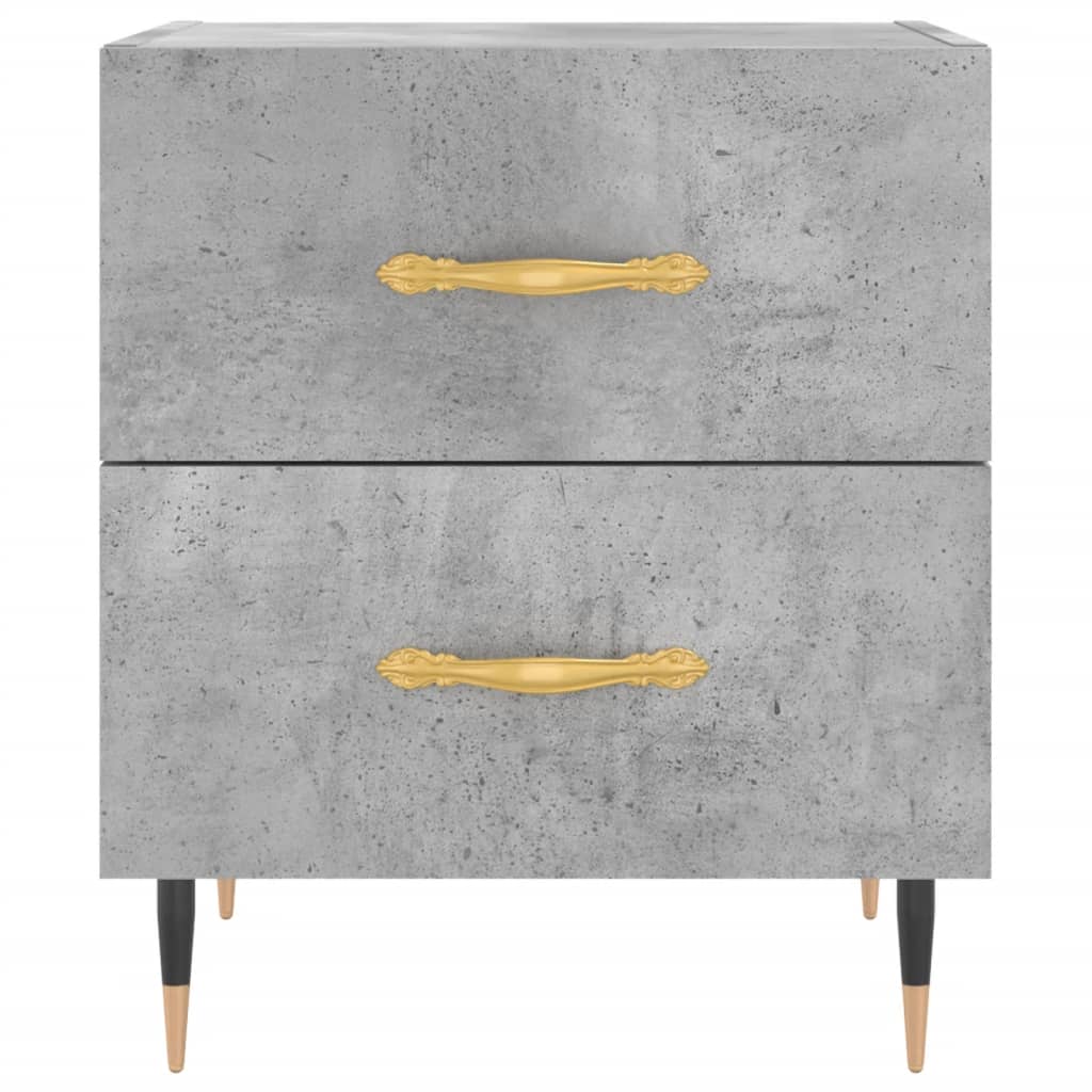 Bedside Cabinet Concrete Grey 40x35x47.5 cm Engineered Wood