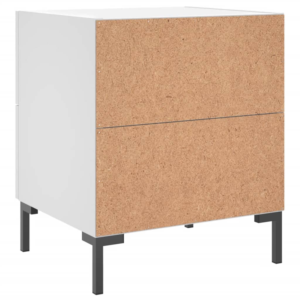 Bedside Cabinet White 40x35x47.5 cm Engineered Wood