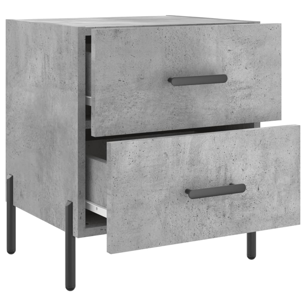 Bedside Cabinet Concrete Grey 40x35x47.5 cm Engineered Wood