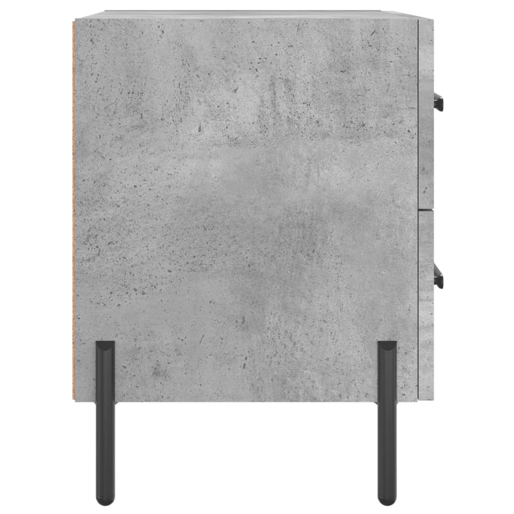 Bedside Cabinet Concrete Grey 40x35x47.5 cm Engineered Wood