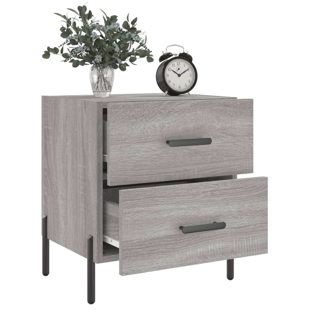 Bedside Cabinet Grey Sonoma 40x35x47.5 cm Engineered Wood