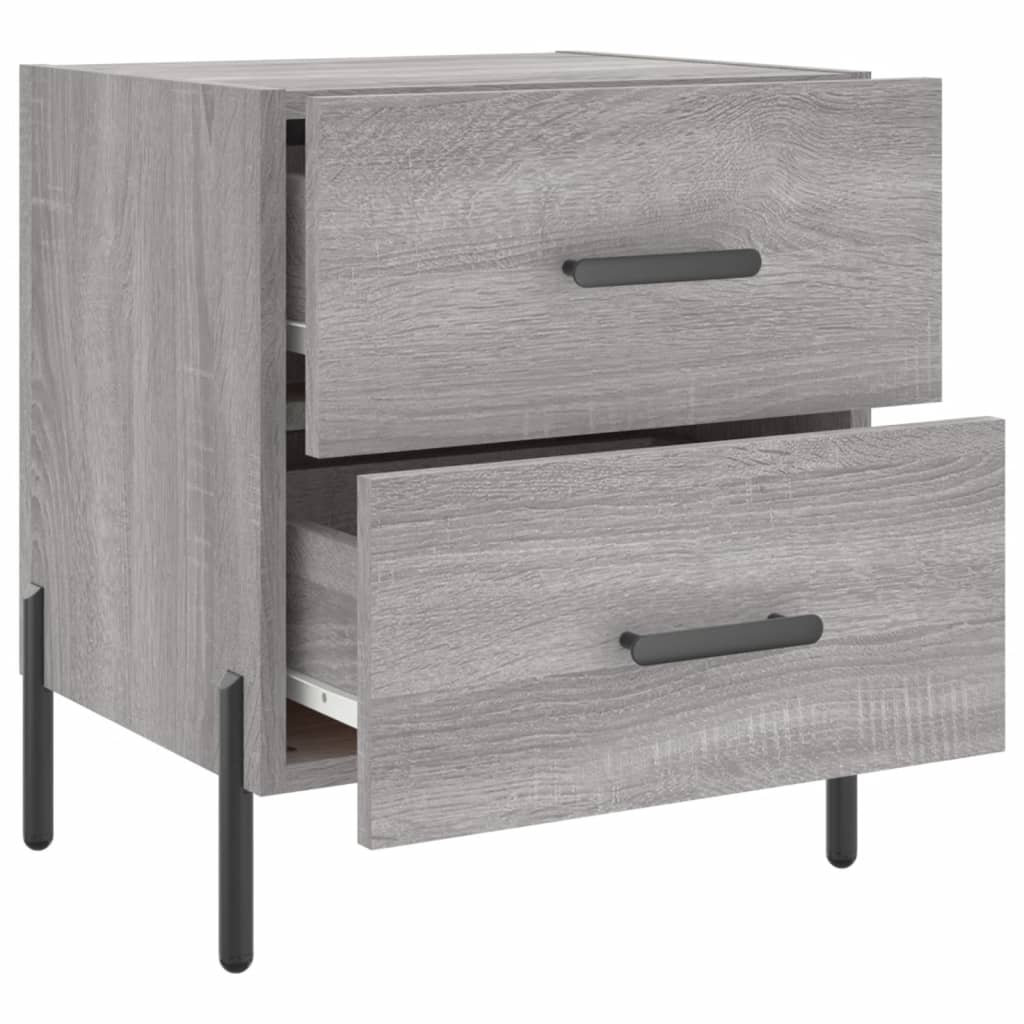 Bedside Cabinet Grey Sonoma 40x35x47.5 cm Engineered Wood