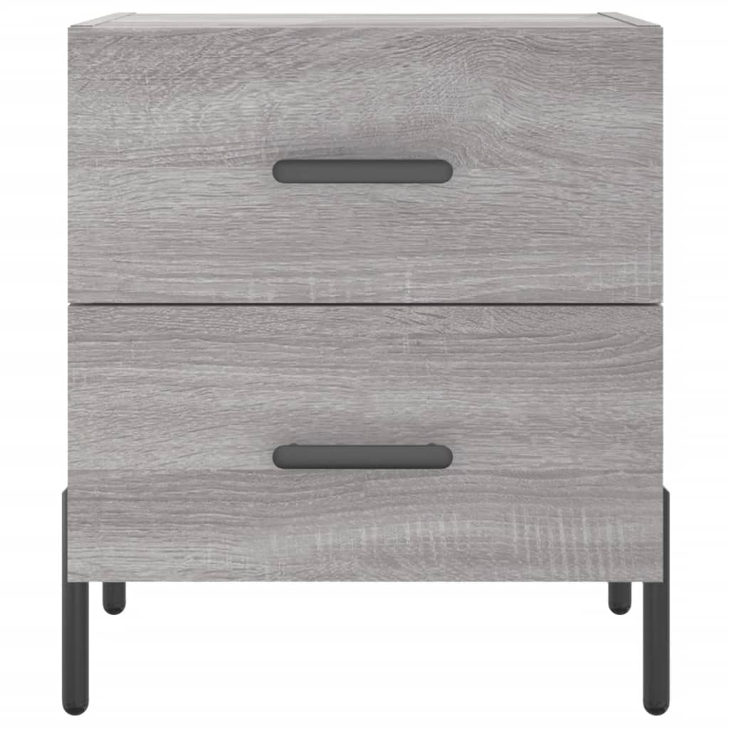Bedside Cabinet Grey Sonoma 40x35x47.5 cm Engineered Wood