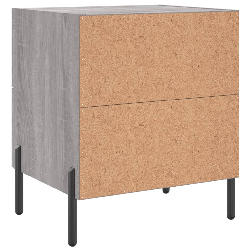 Bedside Cabinet Grey Sonoma 40x35x47.5 cm Engineered Wood