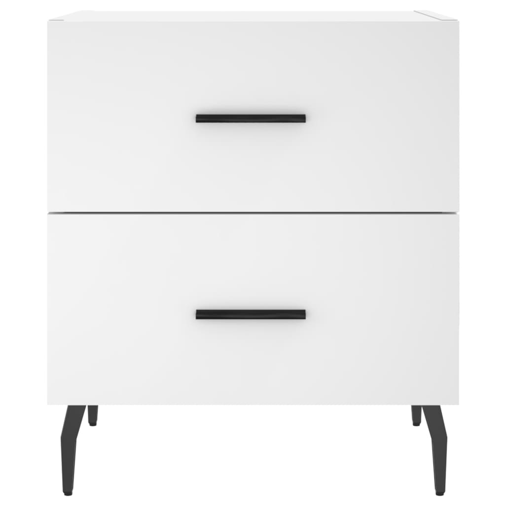 Bedside Cabinet White 40x35x47.5 cm Engineered Wood