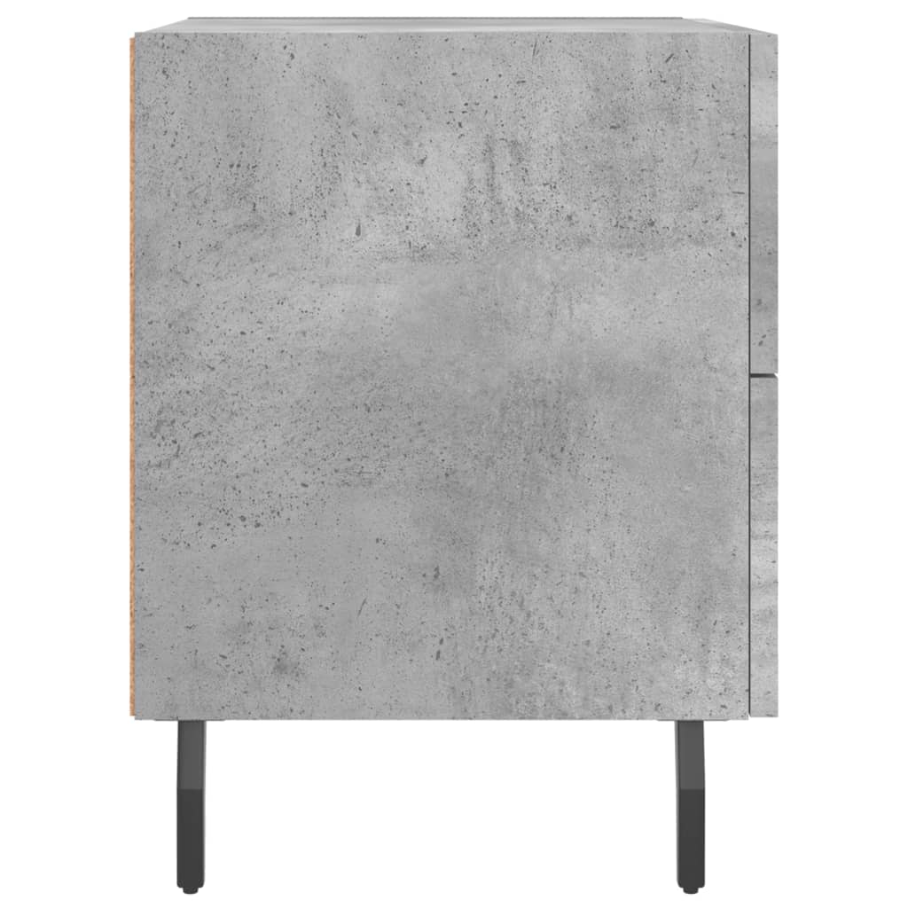Bedside Cabinet Concrete Grey 40x35x47.5 cm Engineered Wood