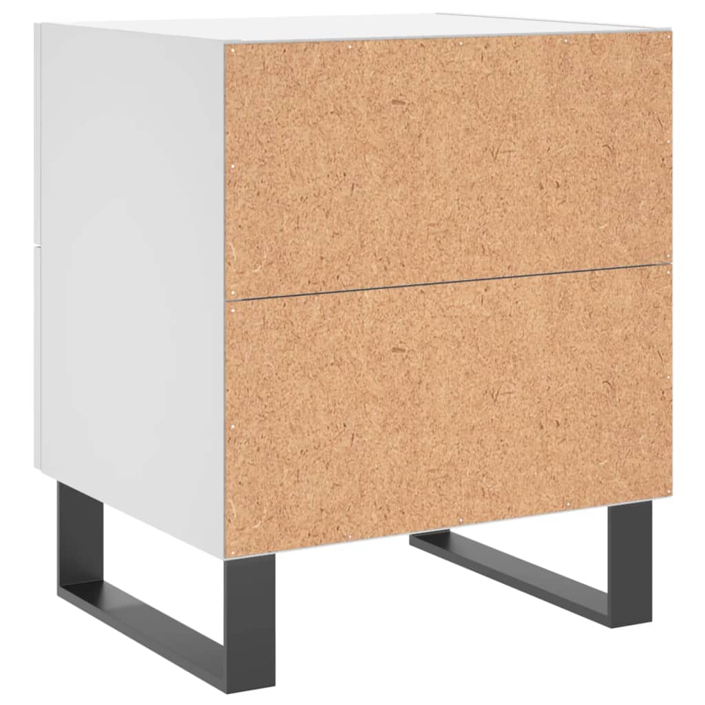 Bedside Cabinet White 40x35x47.5 cm Engineered Wood